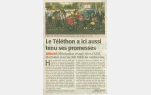 Résultat Téléthon 2011